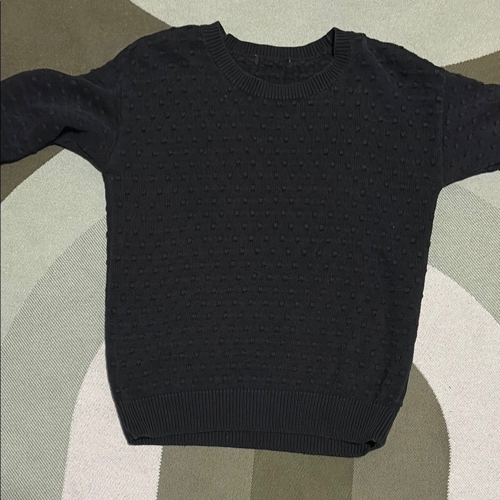 Black Textured Sweater